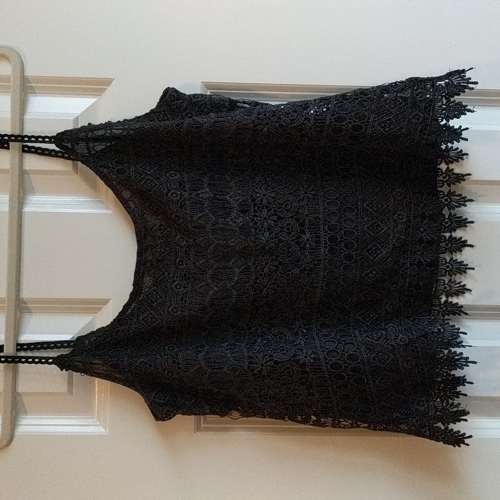 Black lace tank top